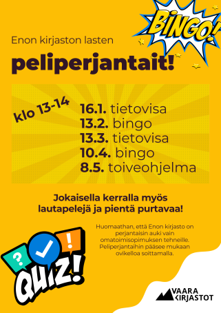 Kirjaston lasten peliperjantait